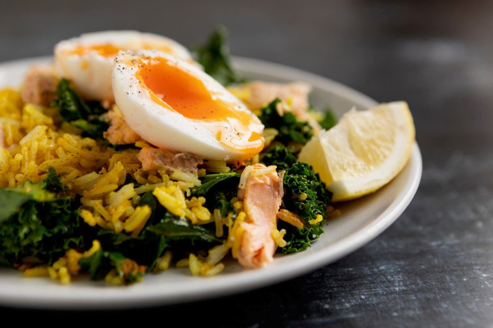 Trout and Kale Kedgeree