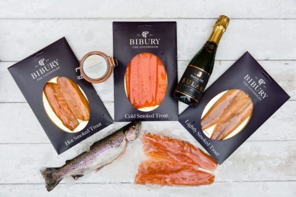 The Bibury Box with trout products and Poulton Hill ‘Bulari’ sparkling wine.